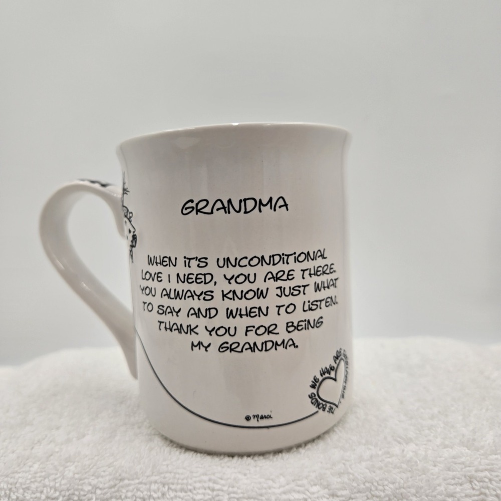 Enesco Stoneware "Grandma" Large Coffee Mug Marci Children Inner Light Bonds